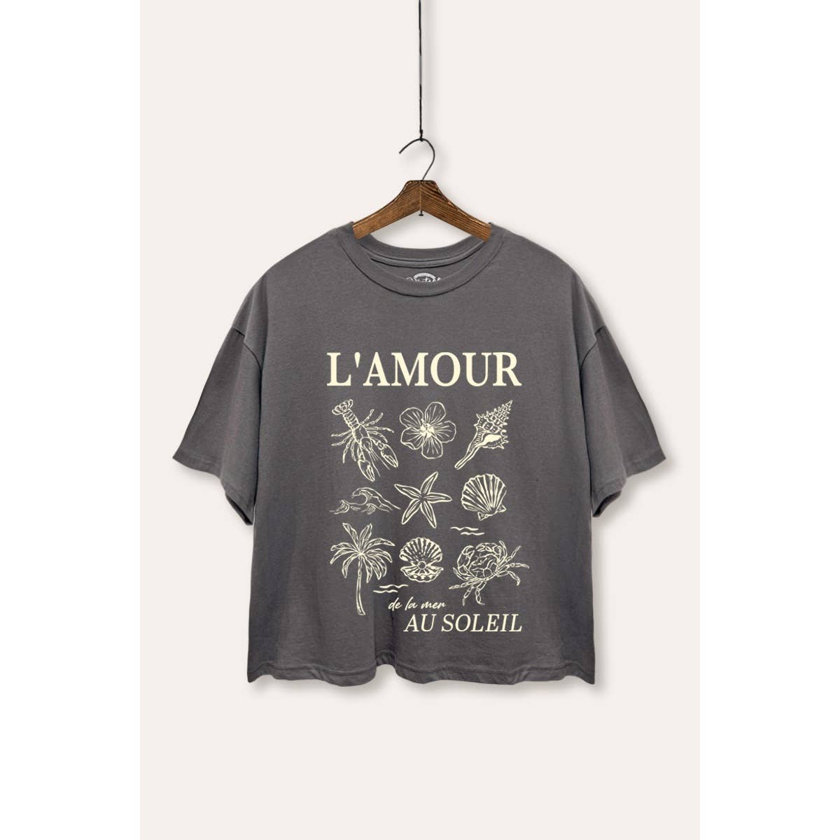 PINK NABI - Wholesale T-Shirt (Graphic) - Women's - L'AMOUR AU SOLEIL COASTAL GRAPHIC BOXY CROP TOP3
