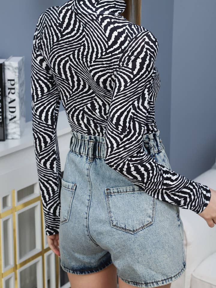 Lasofy - Venta al por mayor Body - Mujer - MONO DE MANGA LARGA CON CUELLO DE TORTUGA SIMULADO PARA MUJER11