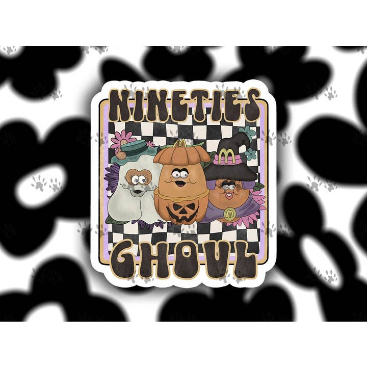 The Red Otter – Engroshandel Klistermærke – Nineties Ghoul klistermærke, 90'S, Sjove citater, Spøgelse, Girl Power, Blomster, Halloween, Efterår, Uhyggelig, Tumbler, Vandflaske, Køler, Bærbar, Telefon