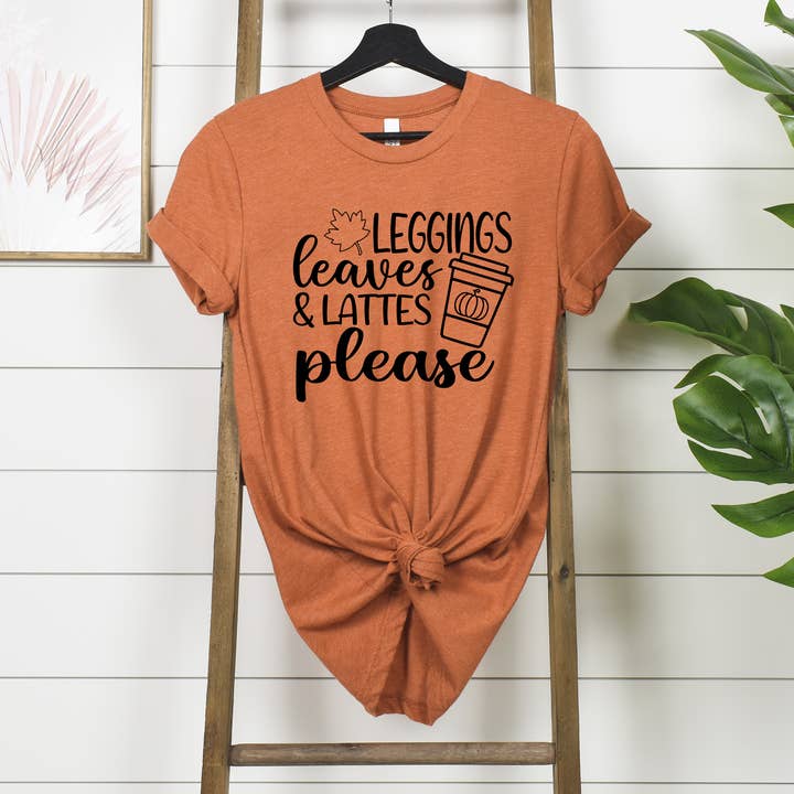 Leggings and Lattes Shirt for wholesale by Rae Luxe