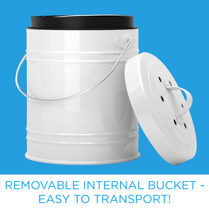 Cooler Kitchen - Wholesale Kitchen Tool/Gadget - Cooler Kitchen 3-Liter Kitchen Compost Bin w/ EZ-No Lock Lid6
