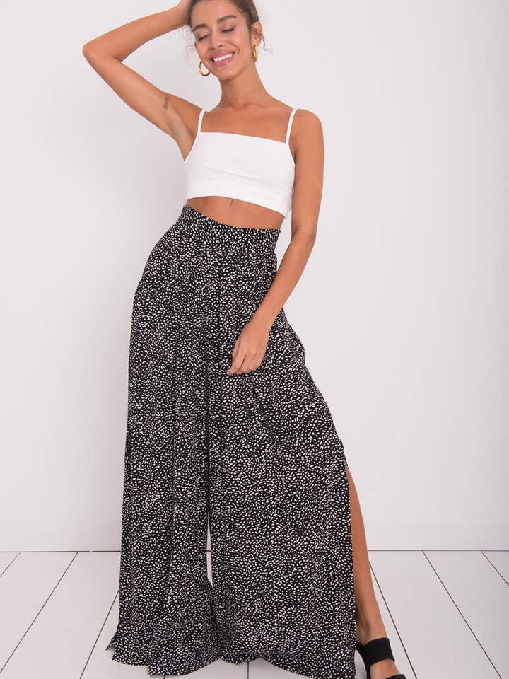 Sorte Brede Benbukser Med Slids for engroshandel hos BSL