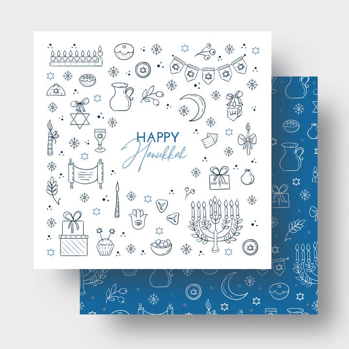 Hanukkah Paper Placemats (Set of 12) for wholesale by Parallel Designs