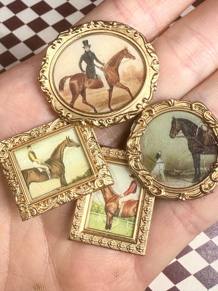 Equine Magnets (Set of 4 each) Vintage Horse images for wholesale by Art in your Palm