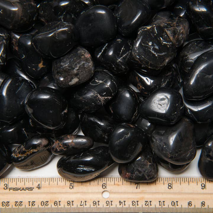 Fantasia Mining - Wholesale Spiritual Stone/Crystal - Tumbled Black Onyx - L - A Grade - Brazil (1 lb)2