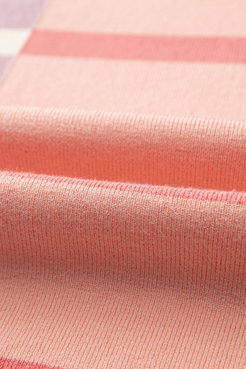 Amaryllis Apparel - Wholesale Tunic Sweater - Women's - Stripe Colorblock Oversized Sweater17