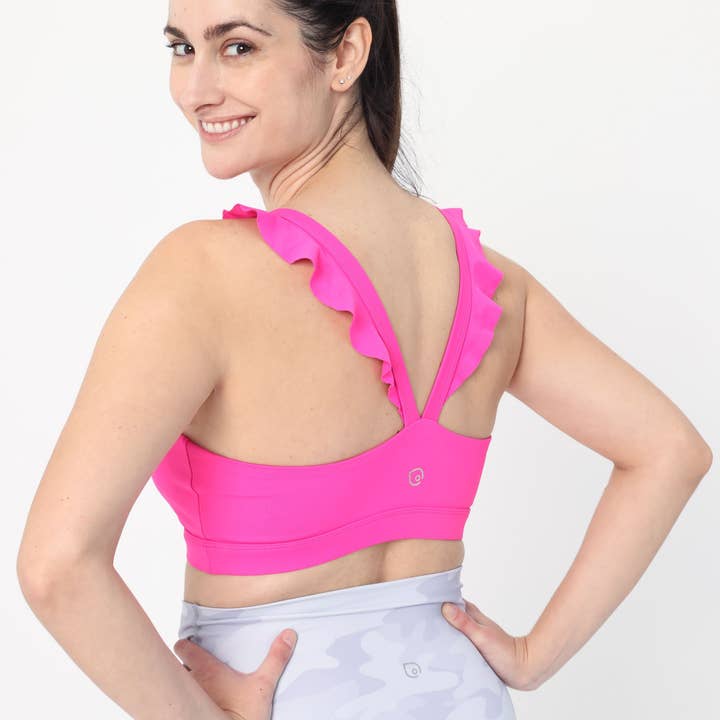 Madison - Medium Support Nursing Sport Bra (Dragon Fruit) for wholesale by Sweat & Milk
