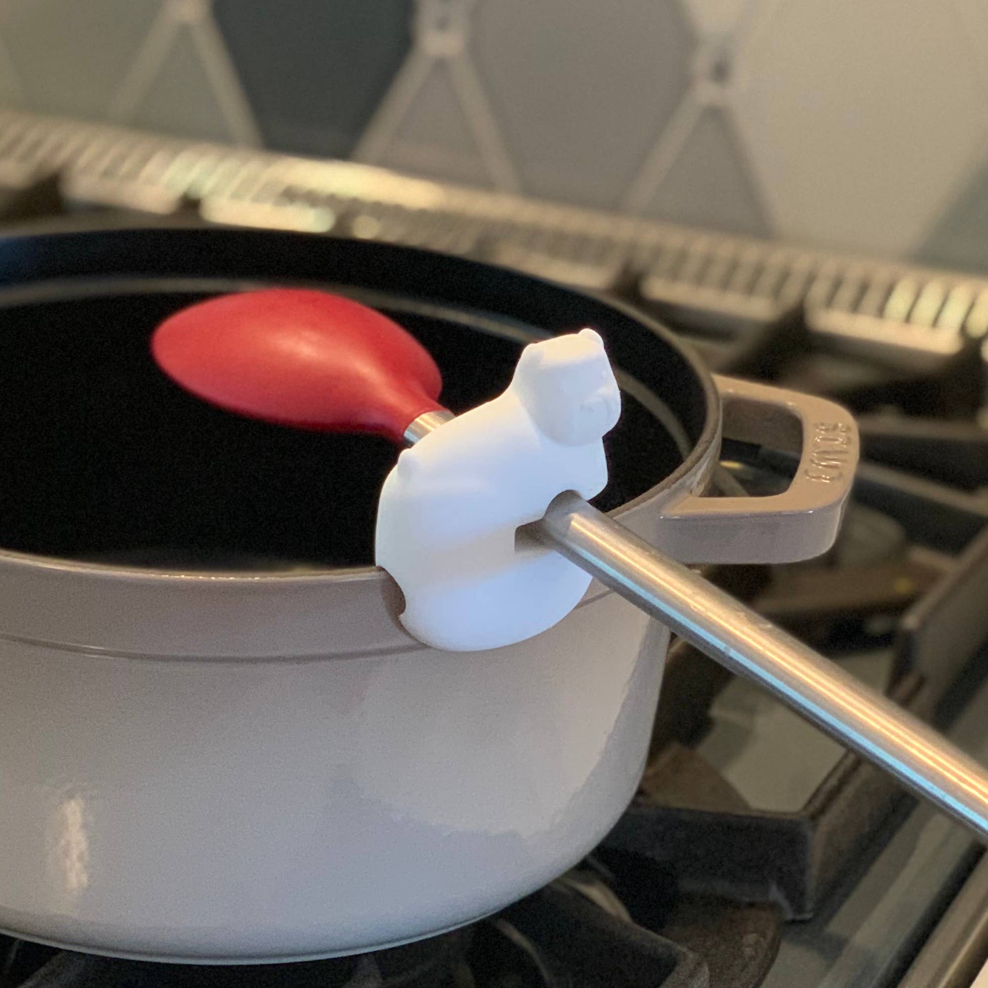 Fox Run Brands - Vente Repose-cuillère - Pinces à ustensiles Fox Run Bulldog Pot, lot de 2, 2 pouces x 1 pouces x 2,75 pouces3