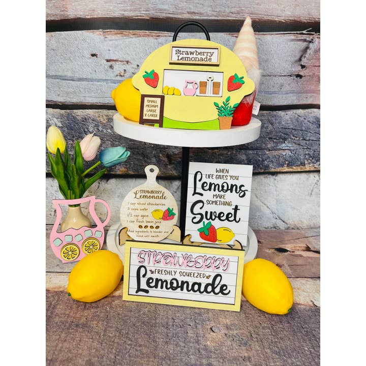 Jordbær Lemonade lagdelt bakke for engroshandel hos Swift Designs Co