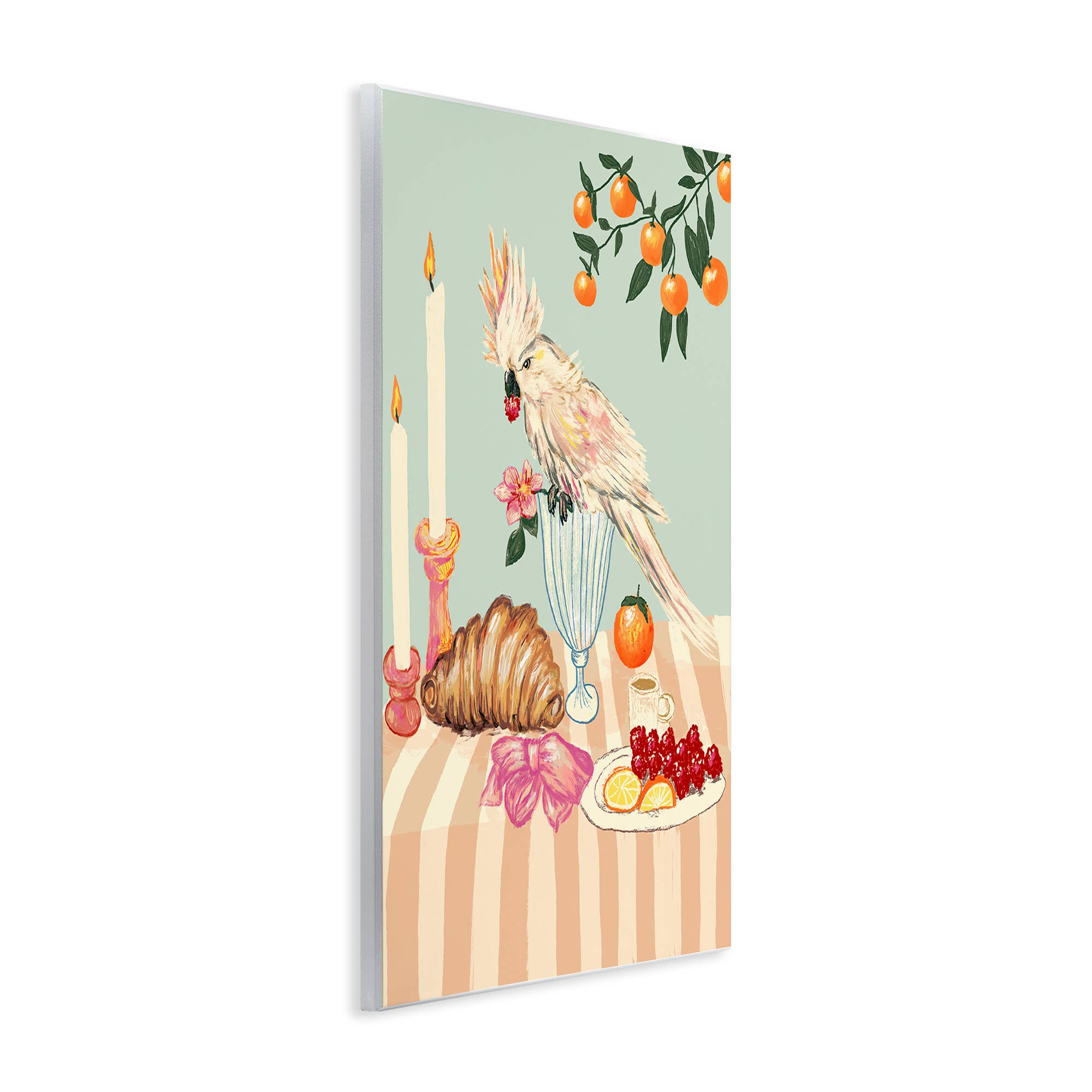 Stupell Industries - Wholesale Wall Sign - Breakfast With Cockatiel Bird Wall Plaque1