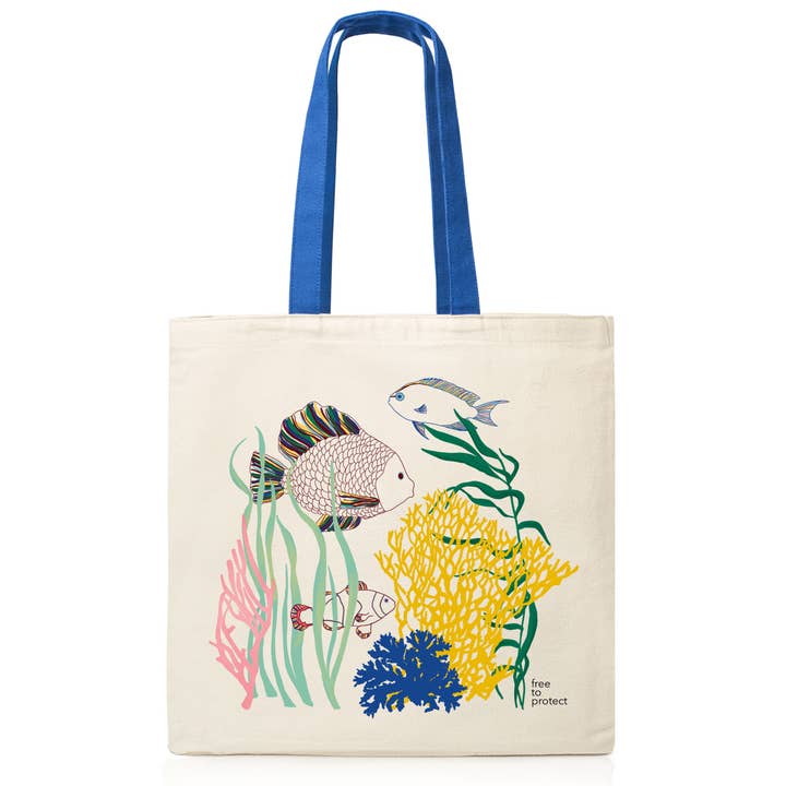Free to Protect (Ocean Edition) Tote for wholesale by The Tote Project