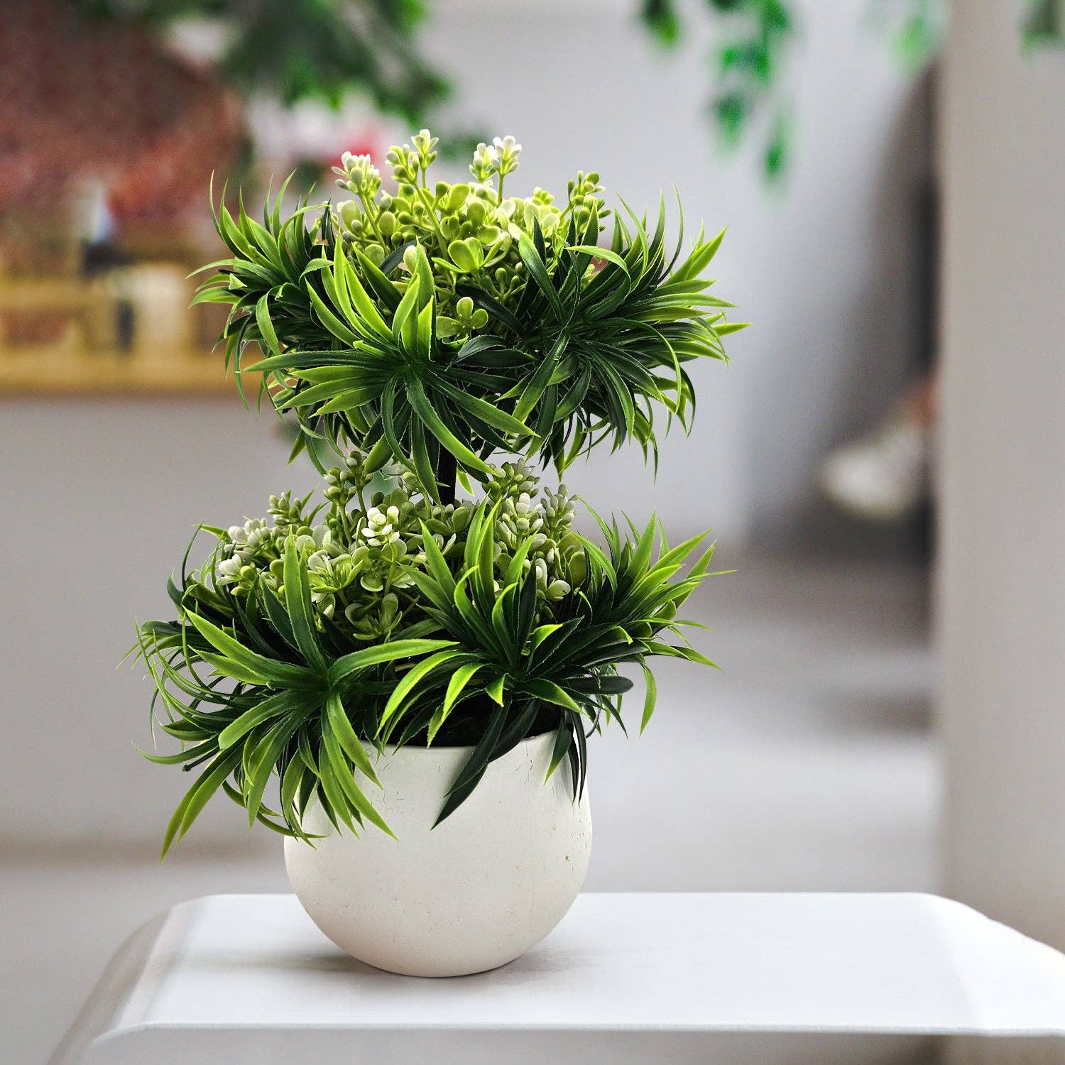 Ledsone – wholesale Artificial plant – Small Potted Artificial Flower 2 Pack Indoor Décor ~538116