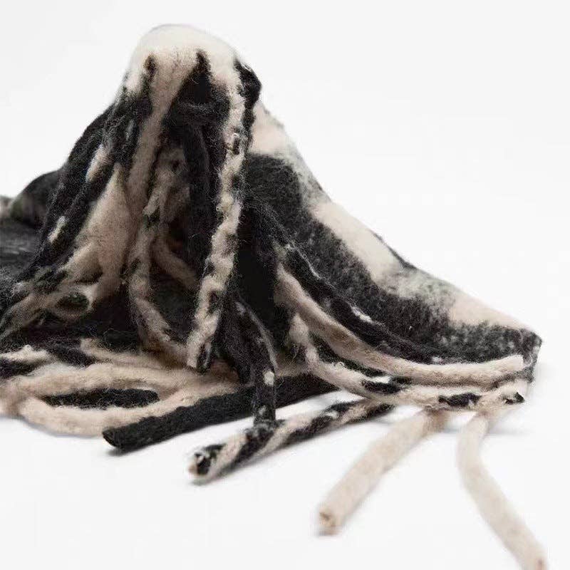 Dipped Shop – wholesale Halsduk - Dam – Rutiga kontrastfärgade tofssjalar DPKS121712