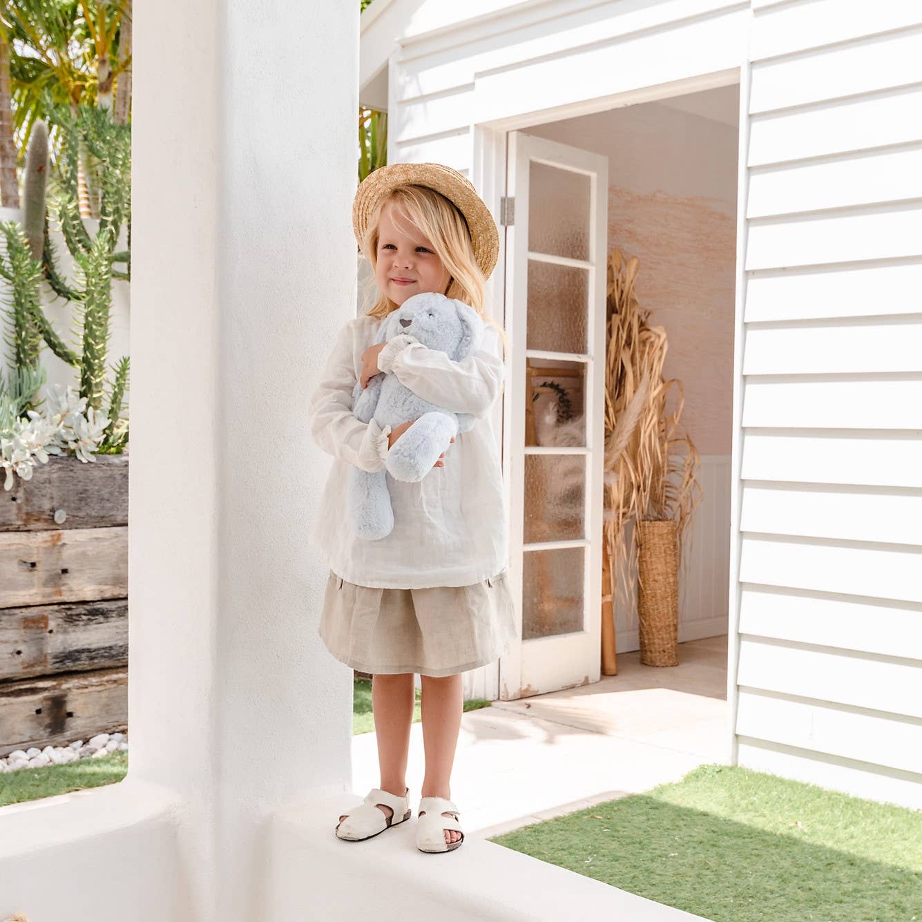 OB Designs - Wholesale Stuffed/Plush Toy - Kids & Baby - Baxter Blue Bunny – Soft Toy 13.5" / 34cm4