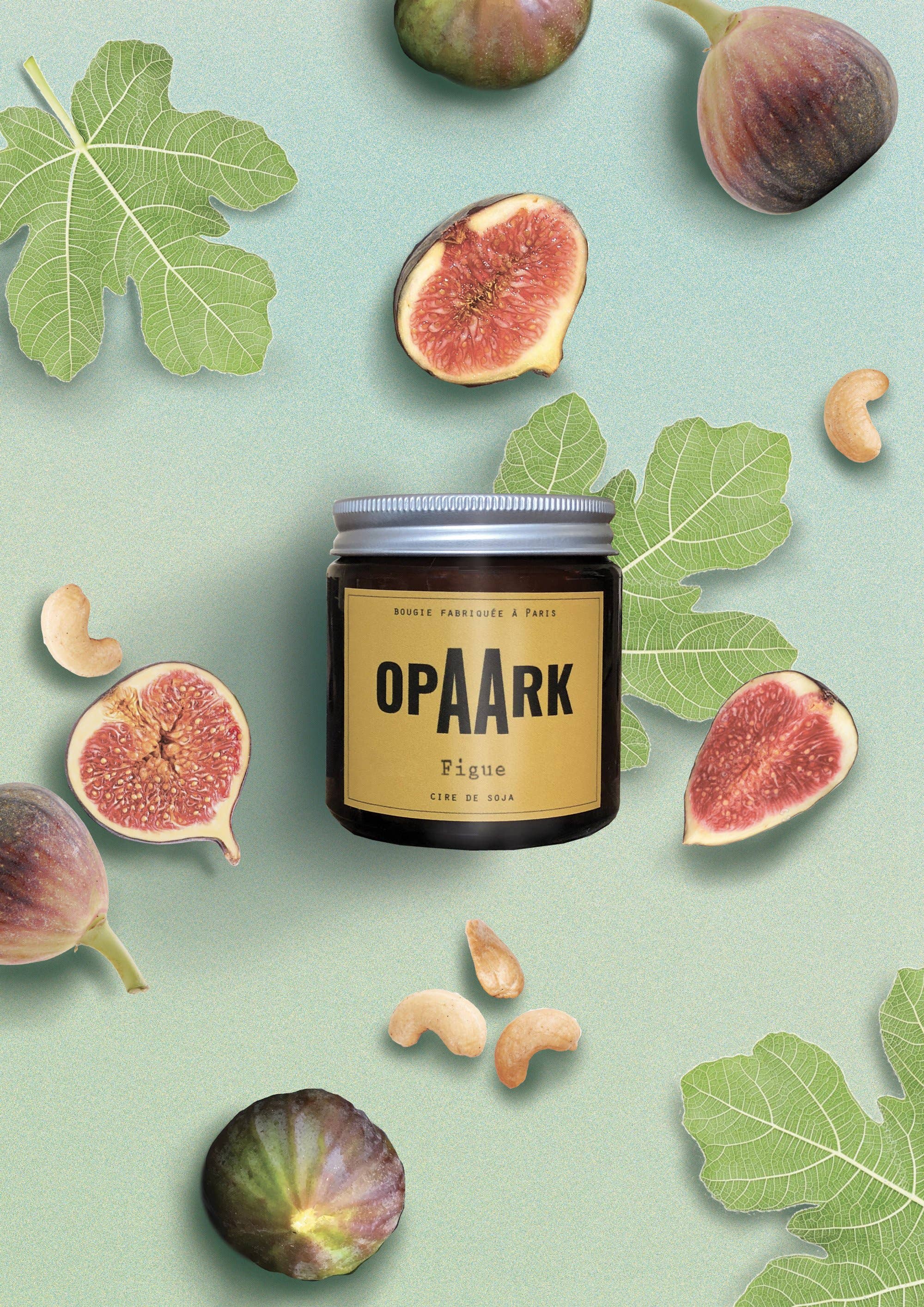 Opaark - Wholesale Jar/Filled Candle - Fig Scented Candle 90g