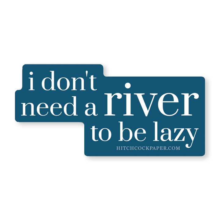 Lazy River Sticker for wholesale by Hitchcock Paper Co.