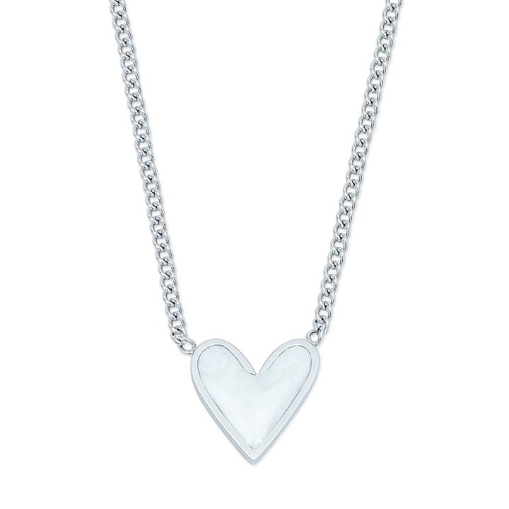 Pearlescent Heart Necklace for wholesale by Coral & Mint