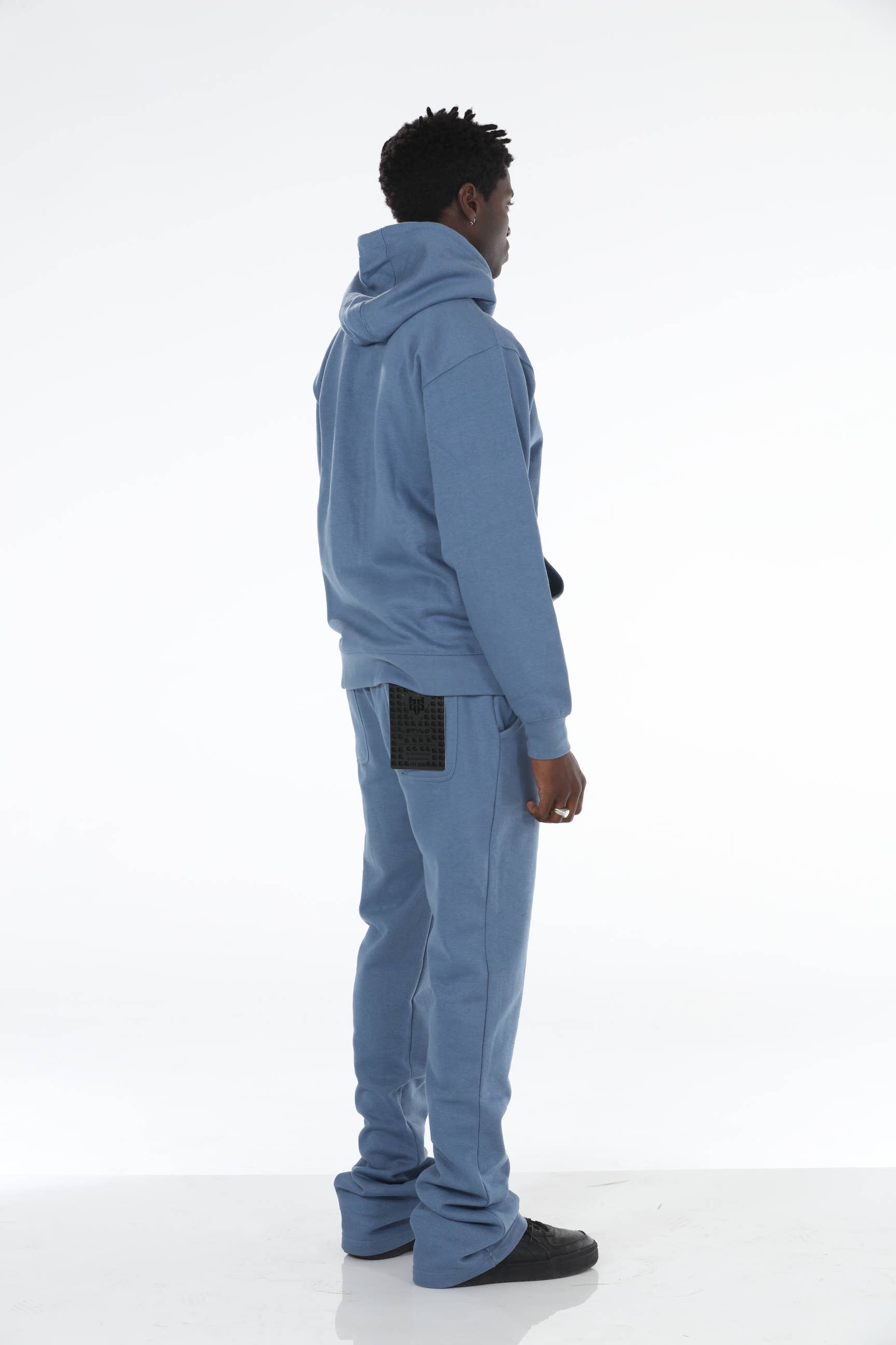 Stylo - Wholesale Tracksuit - Men's - Denim Blue Stacked Flare Sweatsuit5