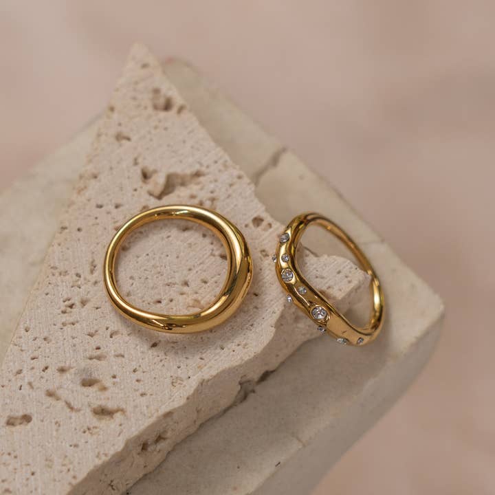 Faya & Co. - Wholesale Band/stacked ring - Aria Gold Ring1