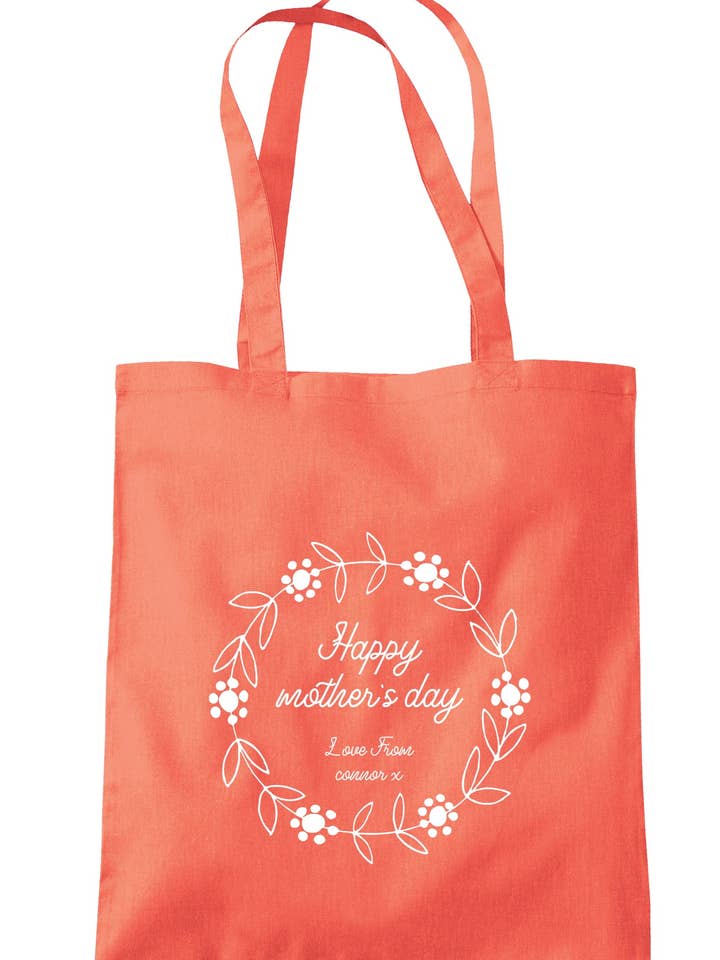 Personalised Happy Mother's Day Tote Bag S1509 for wholesale by Illustrated Identity