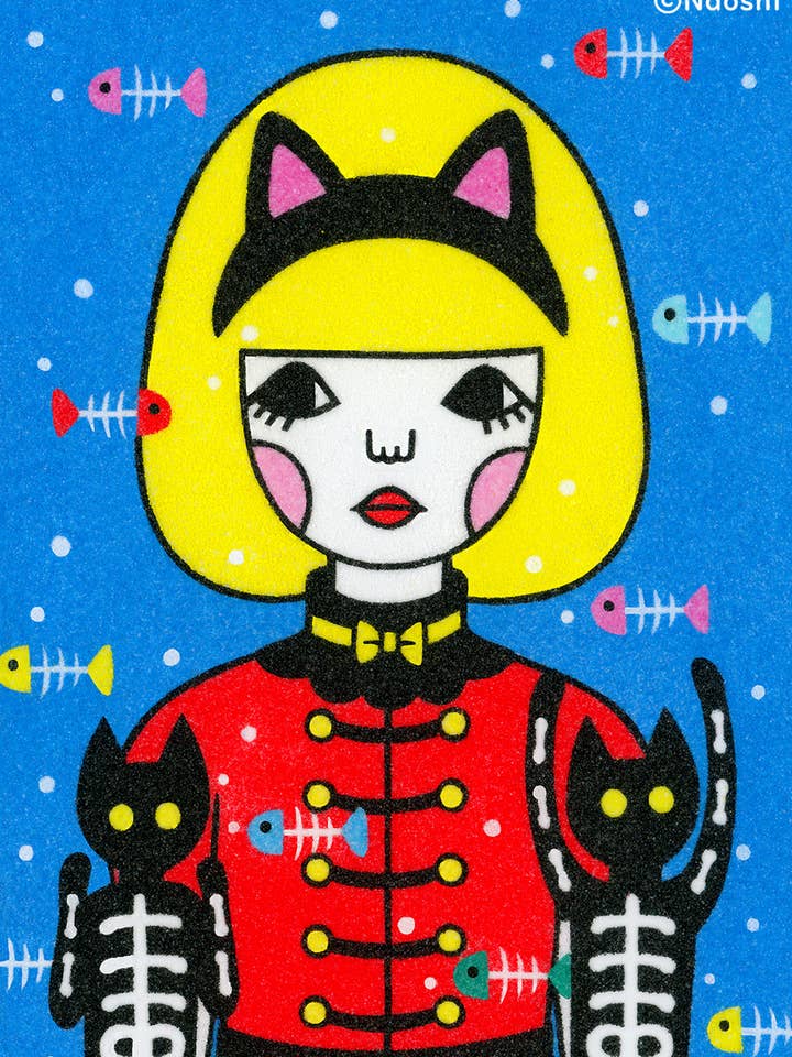 【Stampa d'Arte 5x7】Gatti Cavalieri del Mare per la vendita all'ingrosso da parte di Naoshi