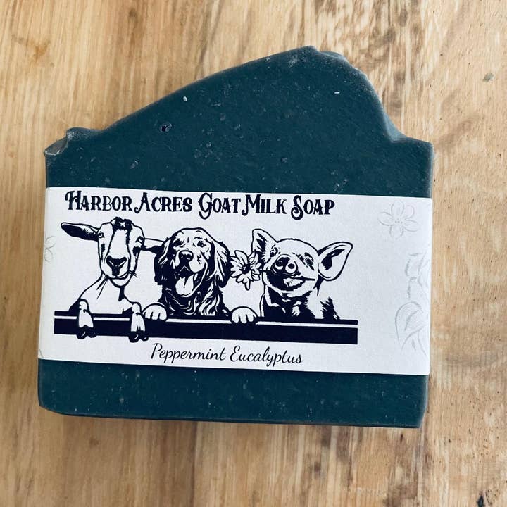 Pebermynte Eucalyptus Geder Mælk Sæbe for engroshandel hos Harbor Acres Goat Milk soap