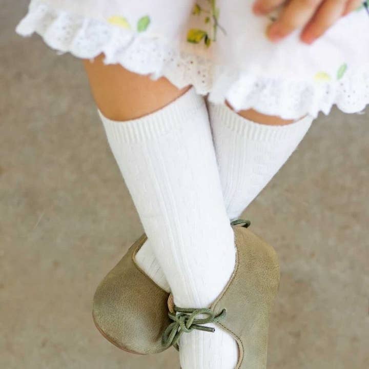 Cravatta Londyn Mary Jane - Pelle Nubuck Verde Oliva per la vendita all'ingrosso da parte di Yourtay