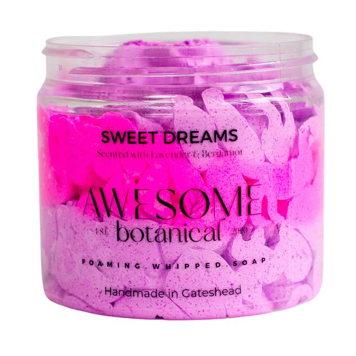 Whipped Soap, Shower Gel Alternative Lavender & Bergamot for wholesale by Awesome Botanical