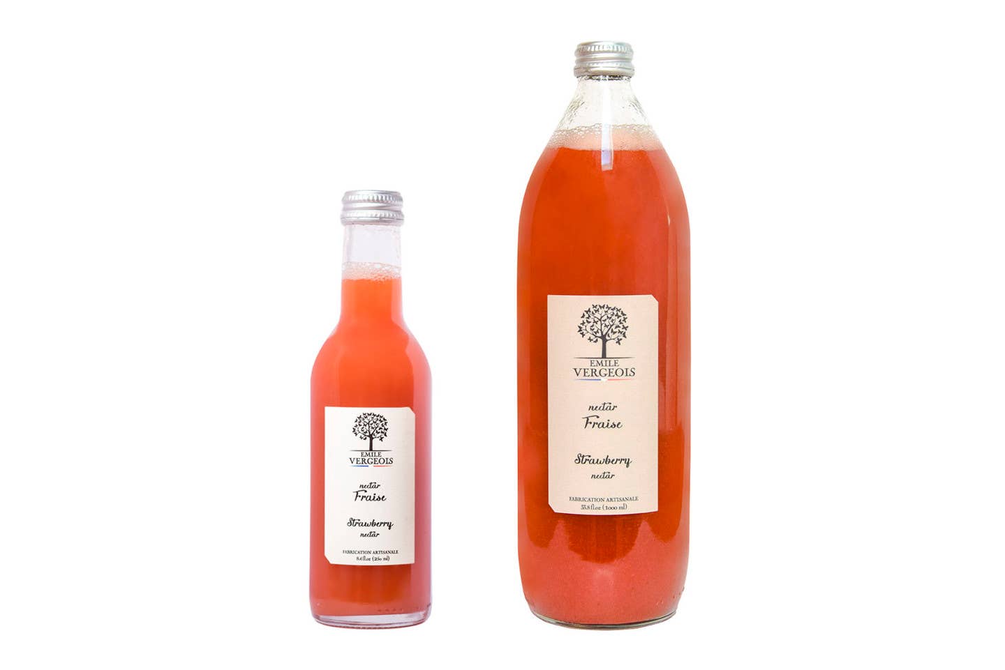 Apricot & Honey Gourmet - Wholesale Fruit Juice - Strawberry Nectar - Emile Vergeois - Glass Bottle