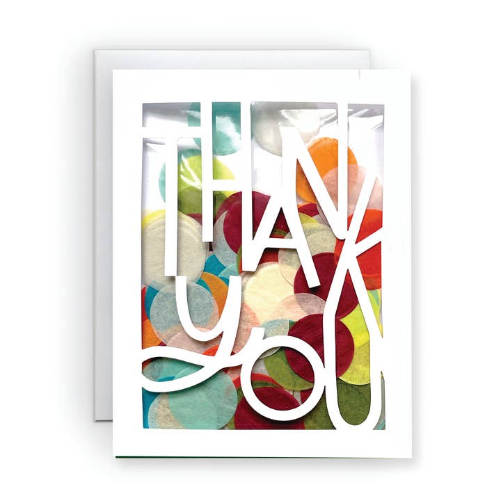 Thank You Confetti Card for wholesale by The Paper Curator