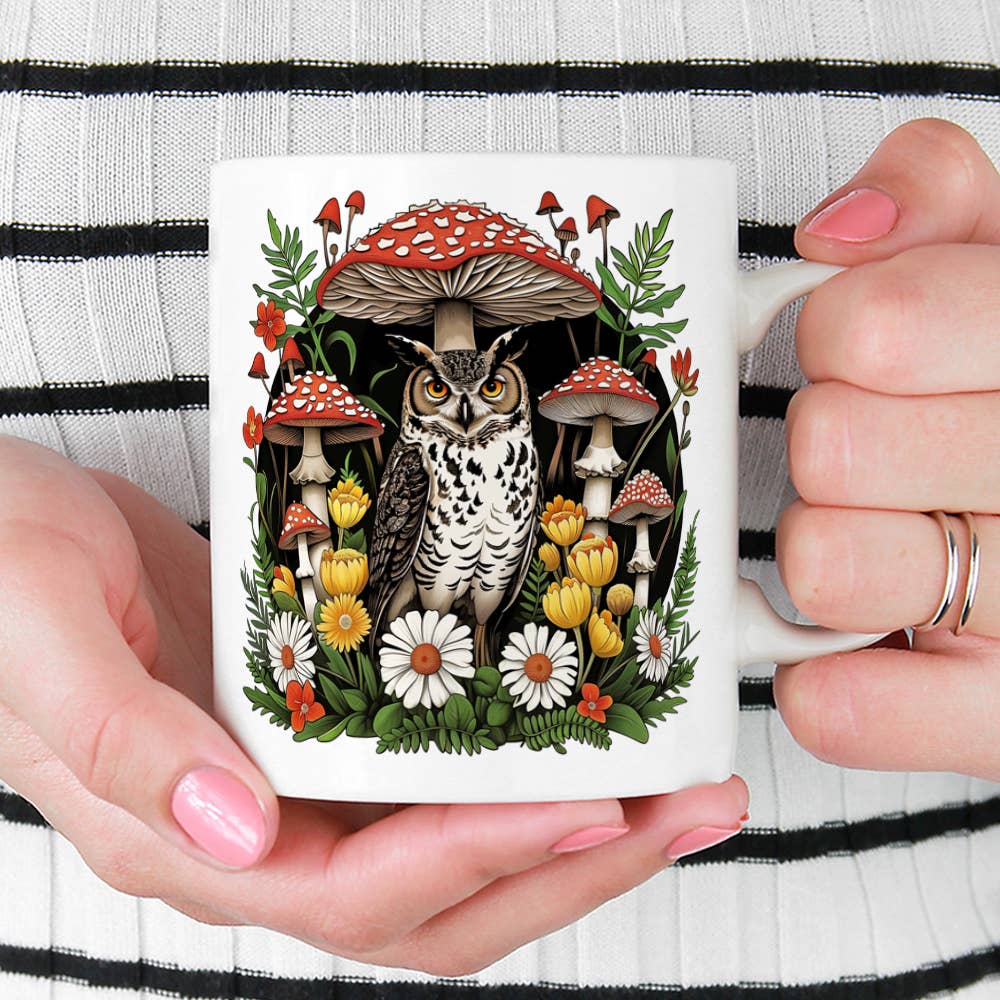 Loftipop - Wholesale Coffee Mug - Woodland Forest Owl Coffee Mug, Whimsical Cottagecore Gifts1