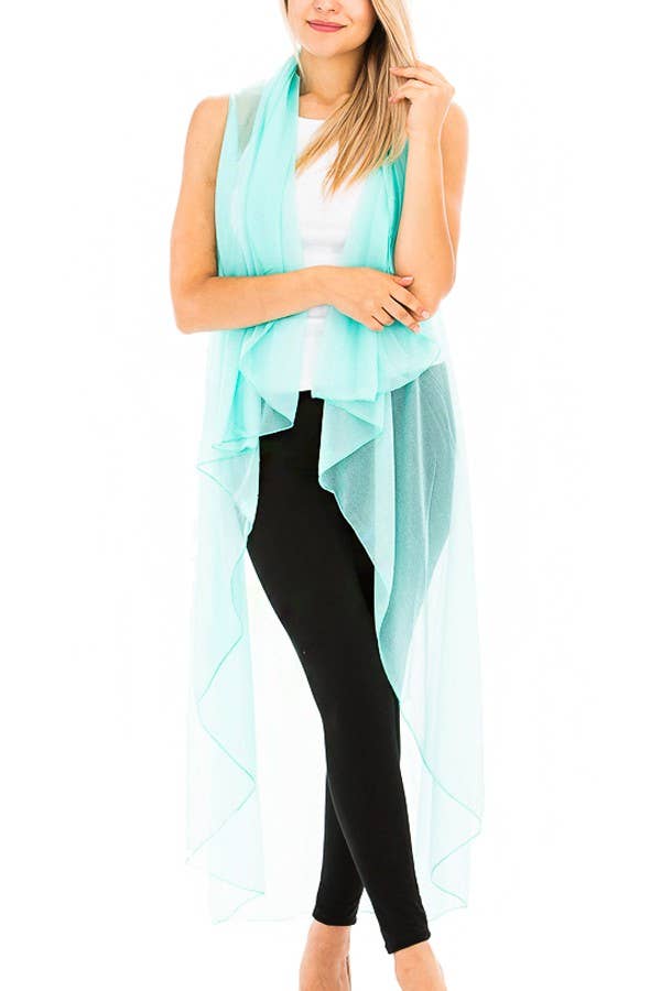 Cap Zone - Vendita all'ingrosso Copricostume - Donna - Copricostume senza maniche in tinta unita trasparente e versatile12