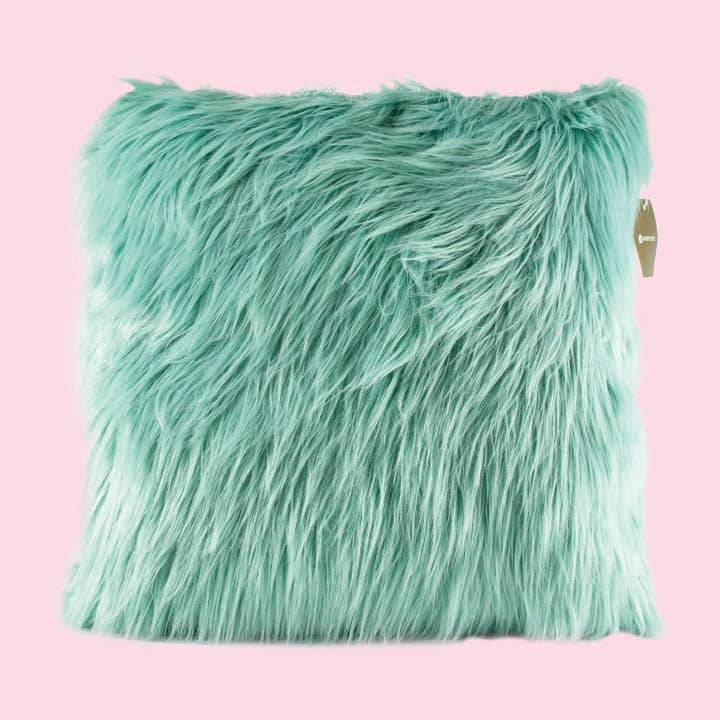 CUSHION - FLUFFY AQUA for wholesale by Harper Bee