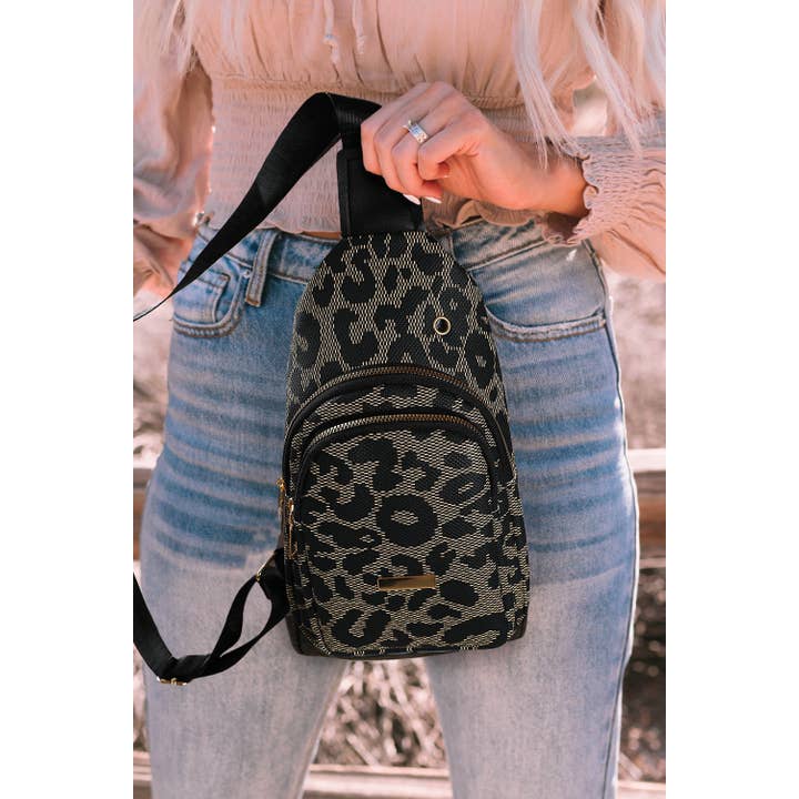 Leopard Print PU Sling Bag for wholesale on Faire