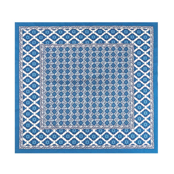 Caravan Home - Wholesale Tablecloth - Azulejo Blue Tablecloth11