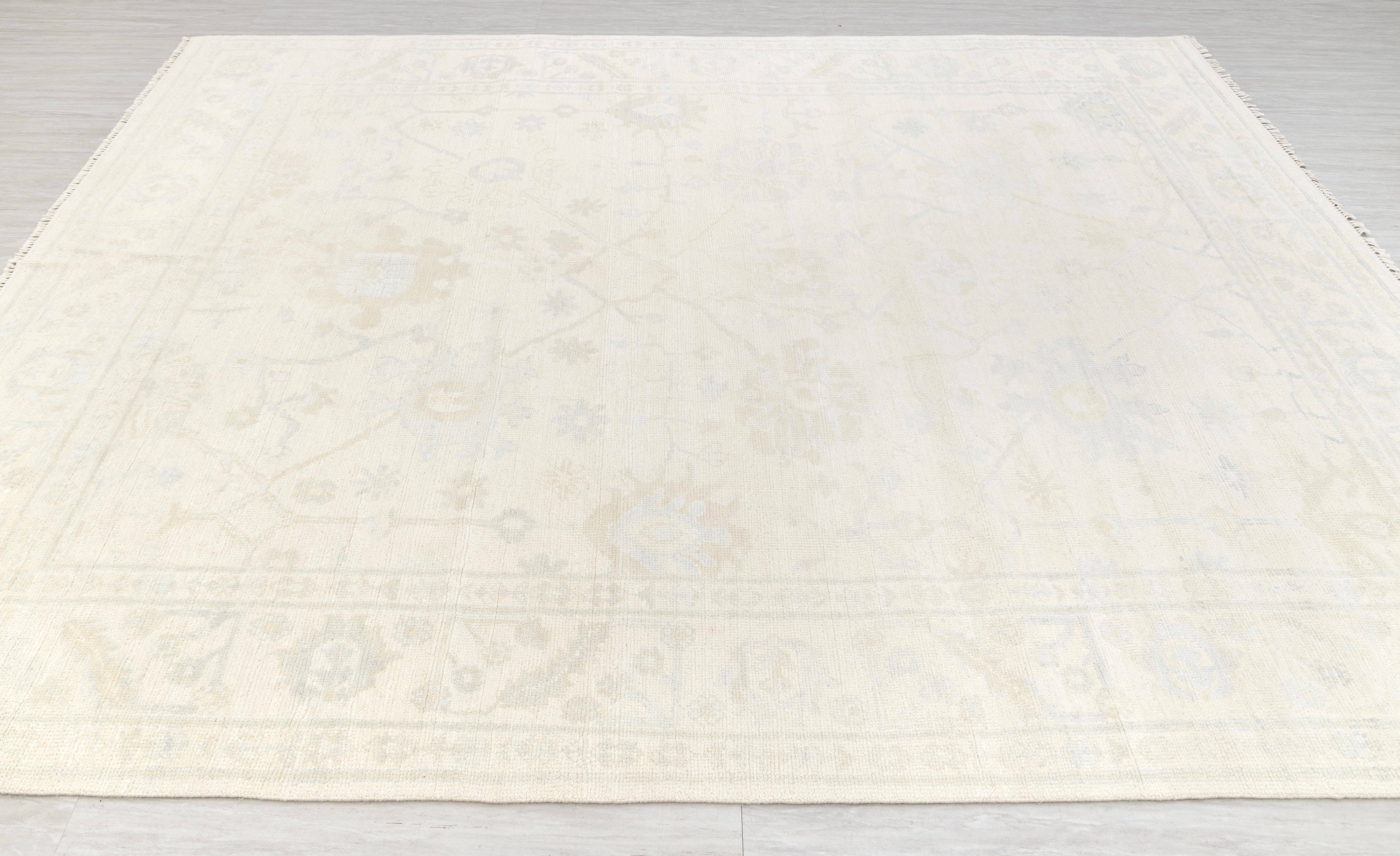 Aesthetic Homes LLC - Wholesale Area Rug - Ivory Cream Oushak Rug | Neutral Wool Hand-Knotted J-16594