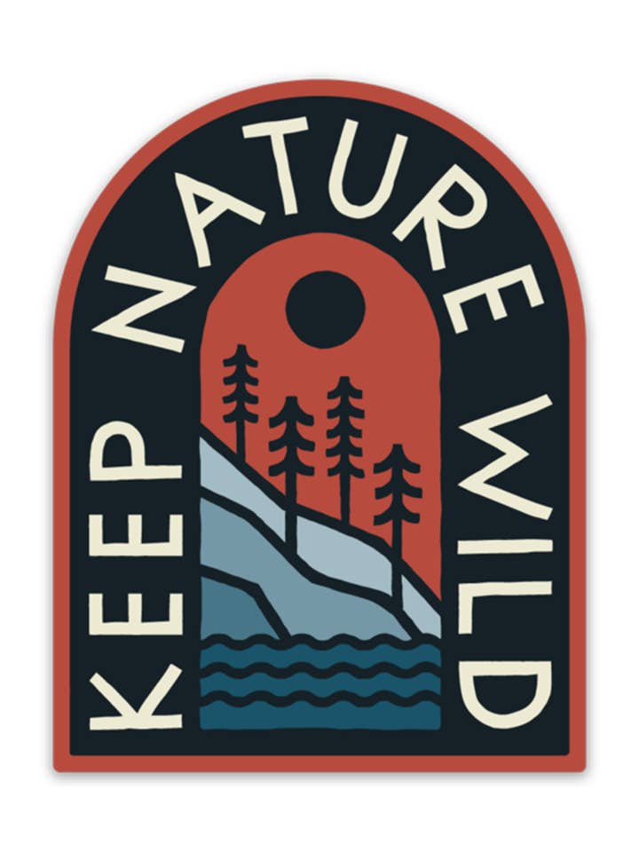 KNW Mountainside Sticker for wholesale by Keep Nature Wild