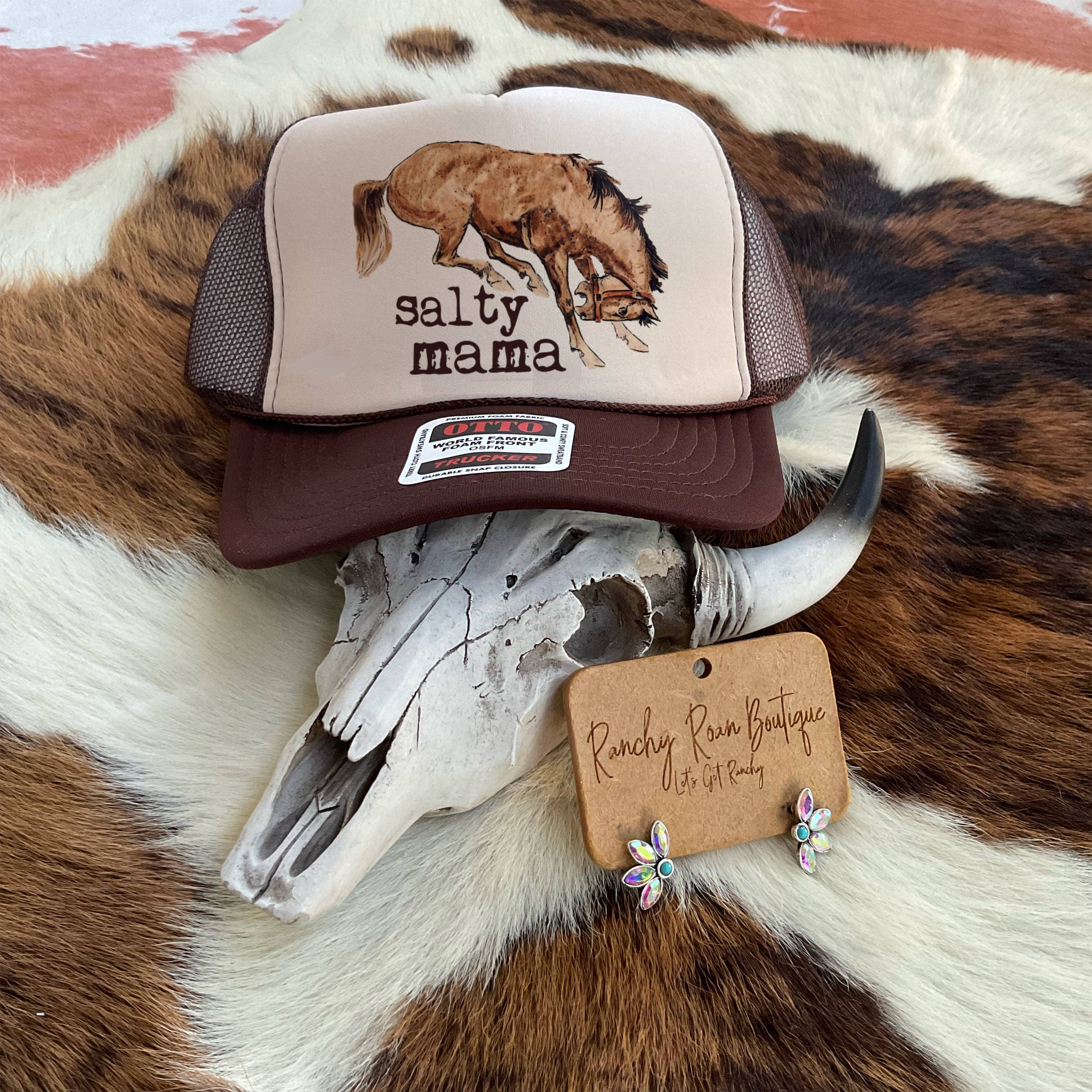 Ranchy Roan Boutique - Wholesale Trucker Hat - Women's - Salty Mama Western Trucker Hat