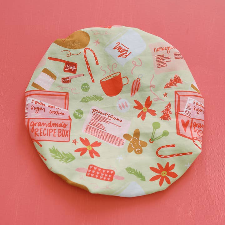 Doe A Deer – wholesale Food storage wrap/bag – Heirloom Baking 10.5" Bowl Cover | Holiday Baking, Christmas1