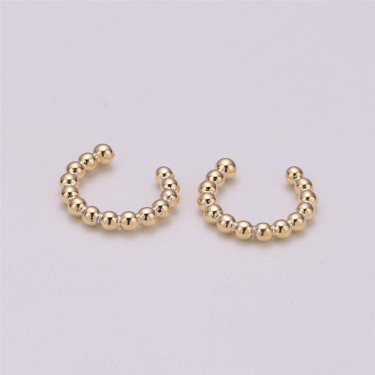 Aim Eternal - Wholesale Cuff/Wrap Earrings - Gold Filled Beaded Ear Cuff, No Piercing Ear Cuff K113