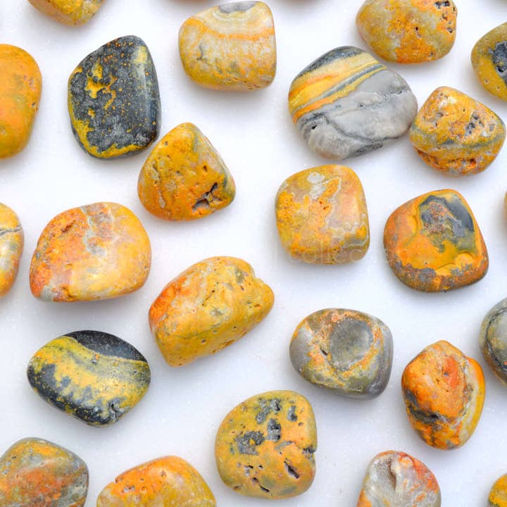 Bumble Bee Jasper Tumbled Crystals for wholesale by The Essential Collection