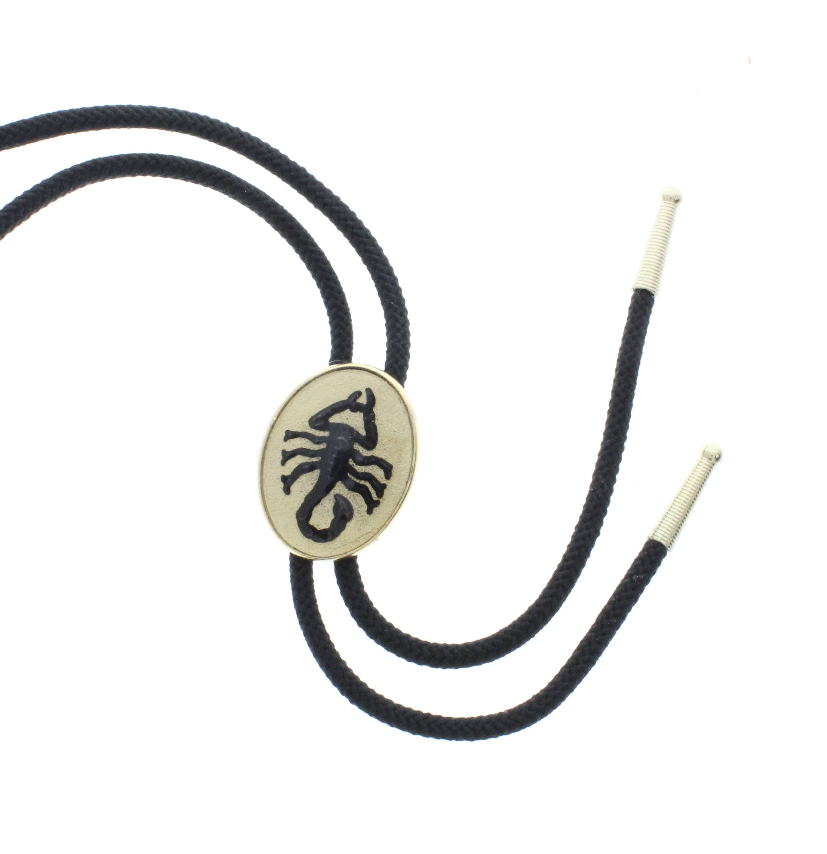 HHH Designs - Wholesale Woven Necklace - Scorpio Bolo tie, resin scorpion , 40x30 , Made in USA