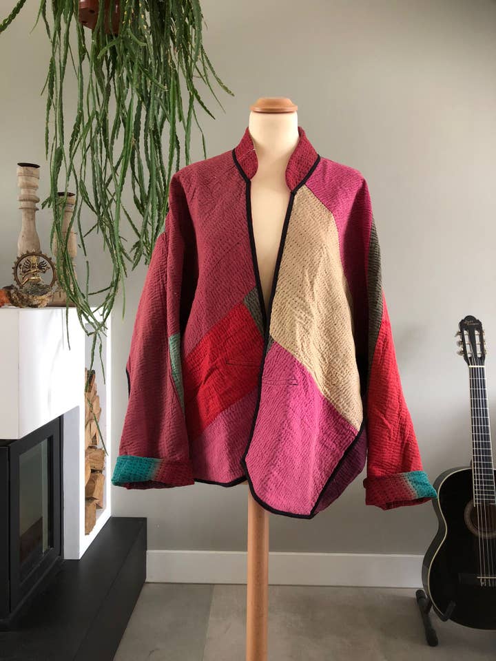 kantha vintage jacket for wholesale by Fifth Origins