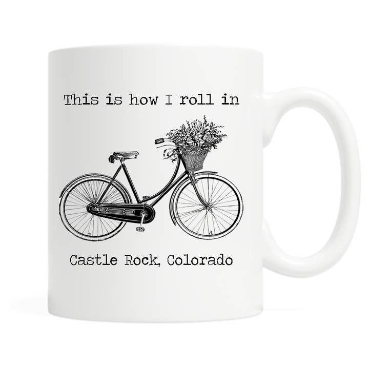 This is how I roll in YOUR city name Custom Coffee Tea Mug for wholesale by Fly Paper Products