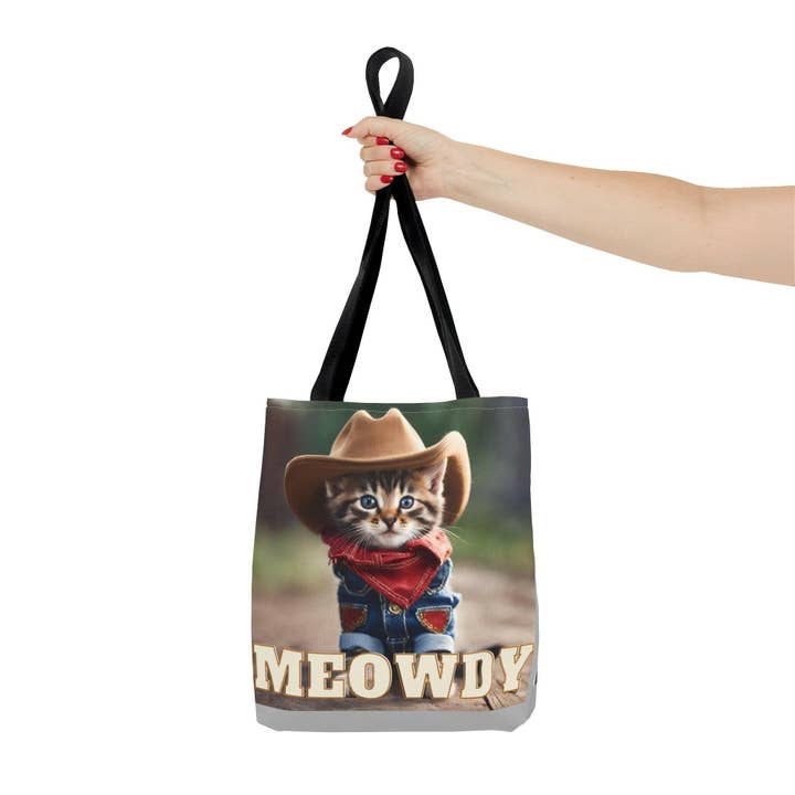 MEOWDY- Tote Bag for wholesale by aMOOsing Designs Shop