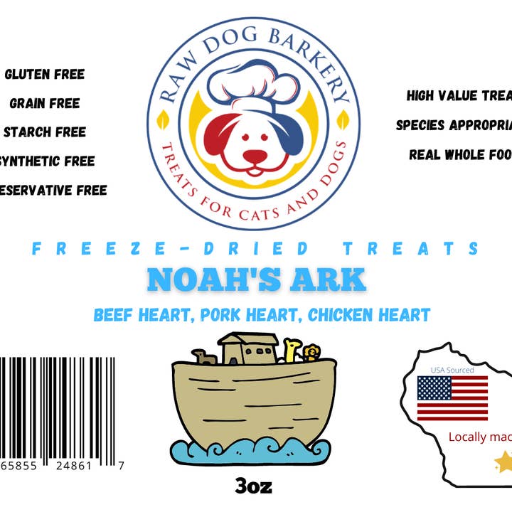 Noah's Ark 3 oz for wholesale by Raw Dog Barkery