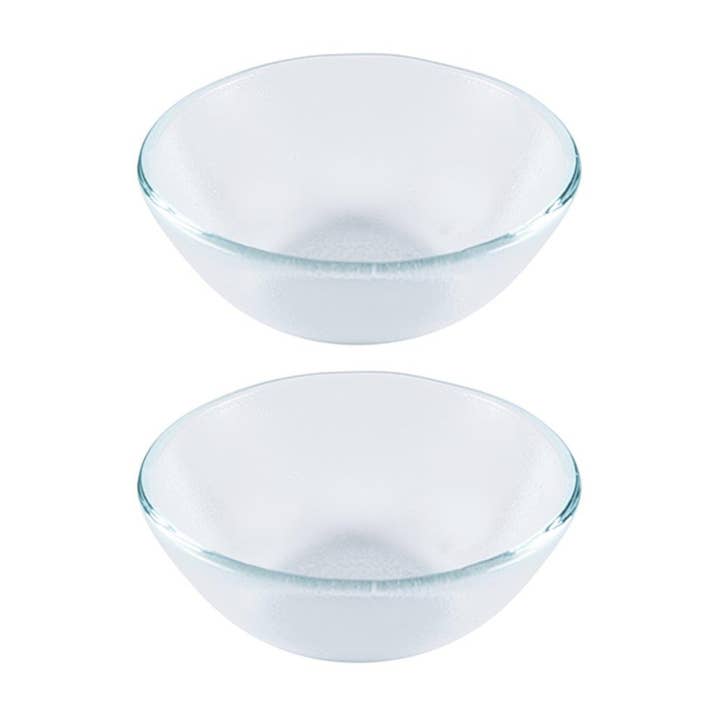 Vaisselle en verre dia.5,5" h:2" 14 oz. Bol rond en verre transparent (Lot de 2) pour la vente par TURGLA HOME