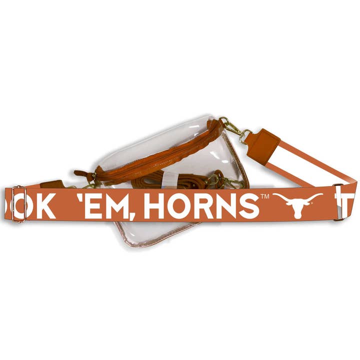 Texas Hailey Clear Sling Bag with Logo Strap by Desden for wholesale by Desden