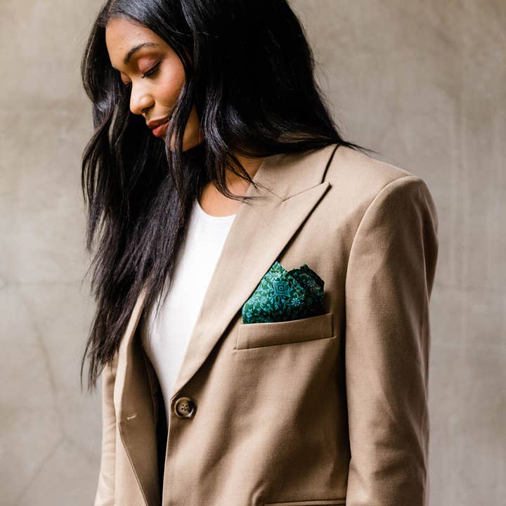 Anchal - Wholesale Pocket Square - Men's - Vintage Silk Pocket Square - No. 2403071