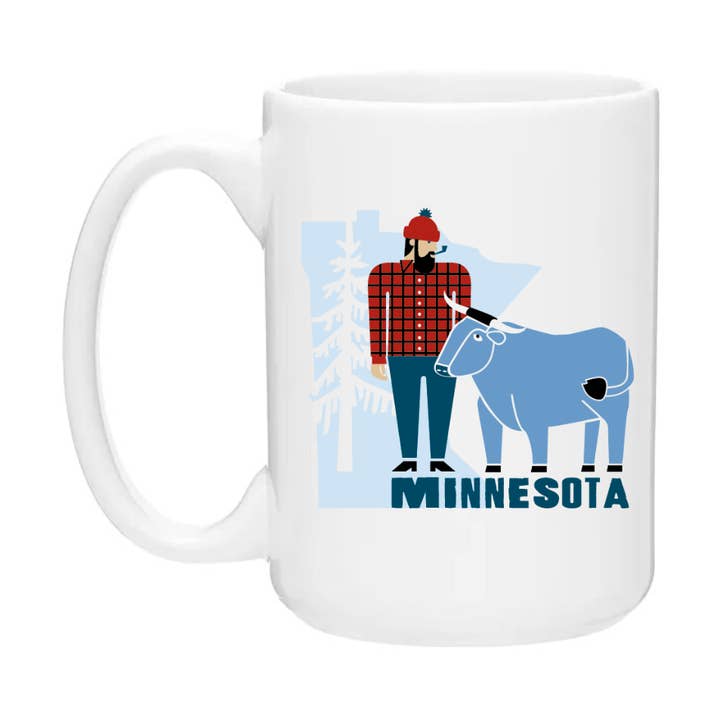 Ceramic Coffee Mugs | Minnesota Paul Bunyan + Babe for wholesale by Creative Compass